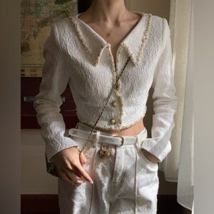 Seooocookie Maria Handmade Pearl Jacket